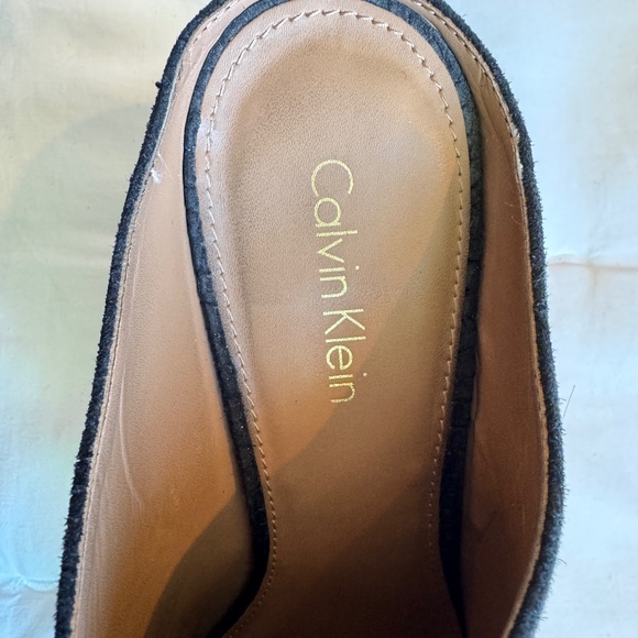 Calvin Klein, Black Suede Mules - Picture 4 of 5